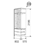 Танго 9 Шкаф для одежды с ящиками без зеркала